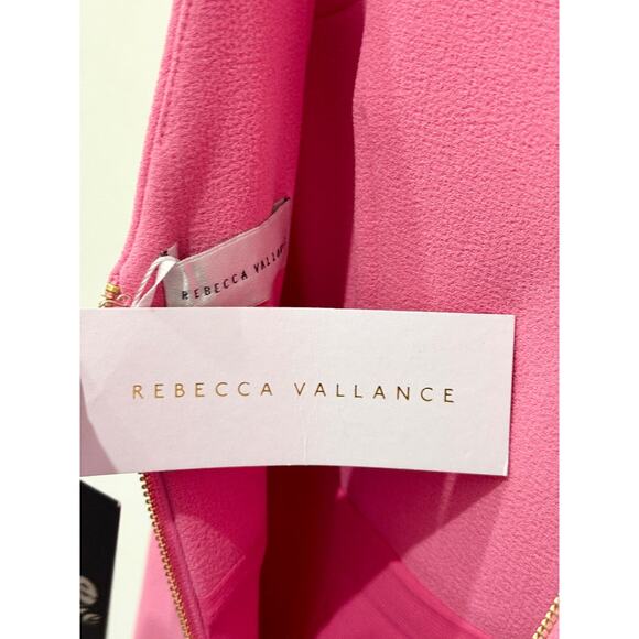 NWT Rebecca Valance Love Bow Sleeveles V-Neck Midi Sheath Dress Pink Women's 6 - Picture 7 of 10